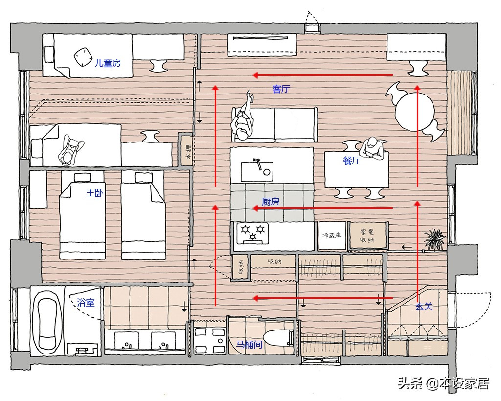 180平四房大宅全屋原木风太漂亮了,现代极简风格小宅