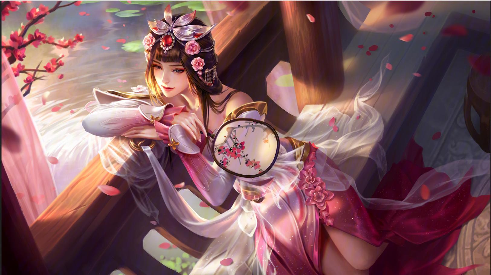 洛水天临,高冷女神甄姬进阶玩法教学,夏日炎炎,有你超甜