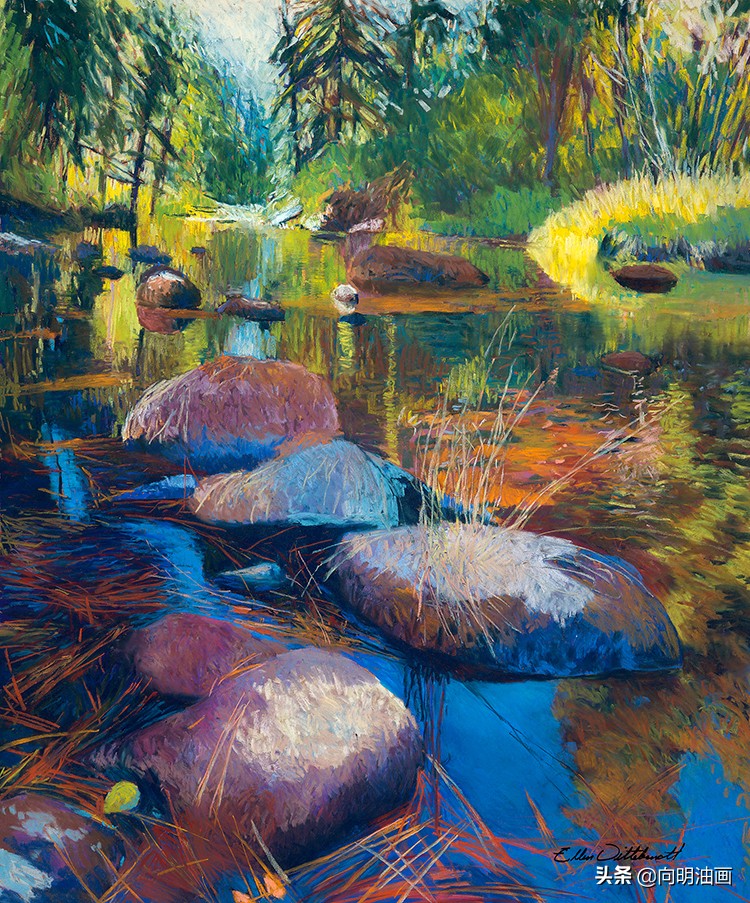 美国艺术家艾伦·迪特布兰特魔法森林的叶子沙沙作响