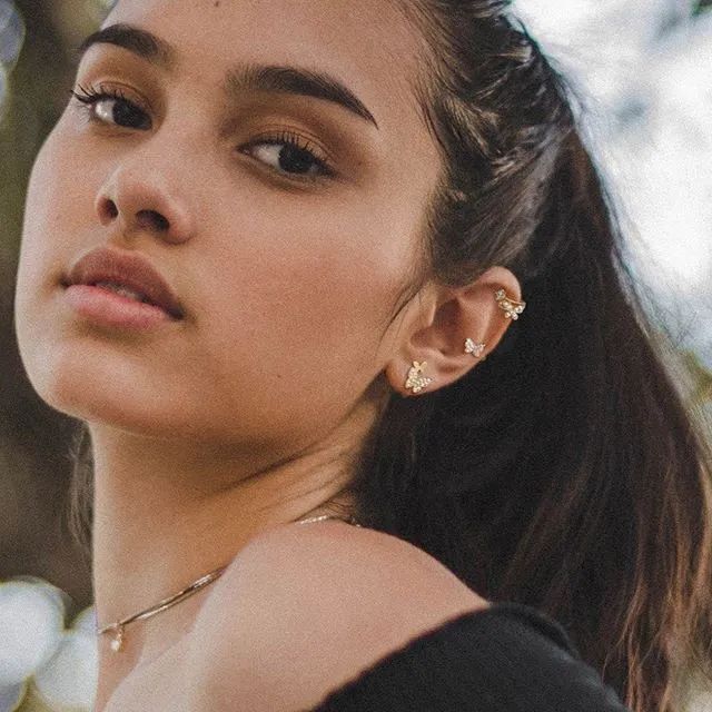 欧阳娜娜耳环,无耳洞耳钉欧阳娜娜