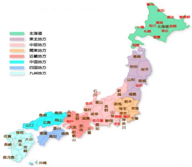 日本有多少个行政区,日本行政区地图