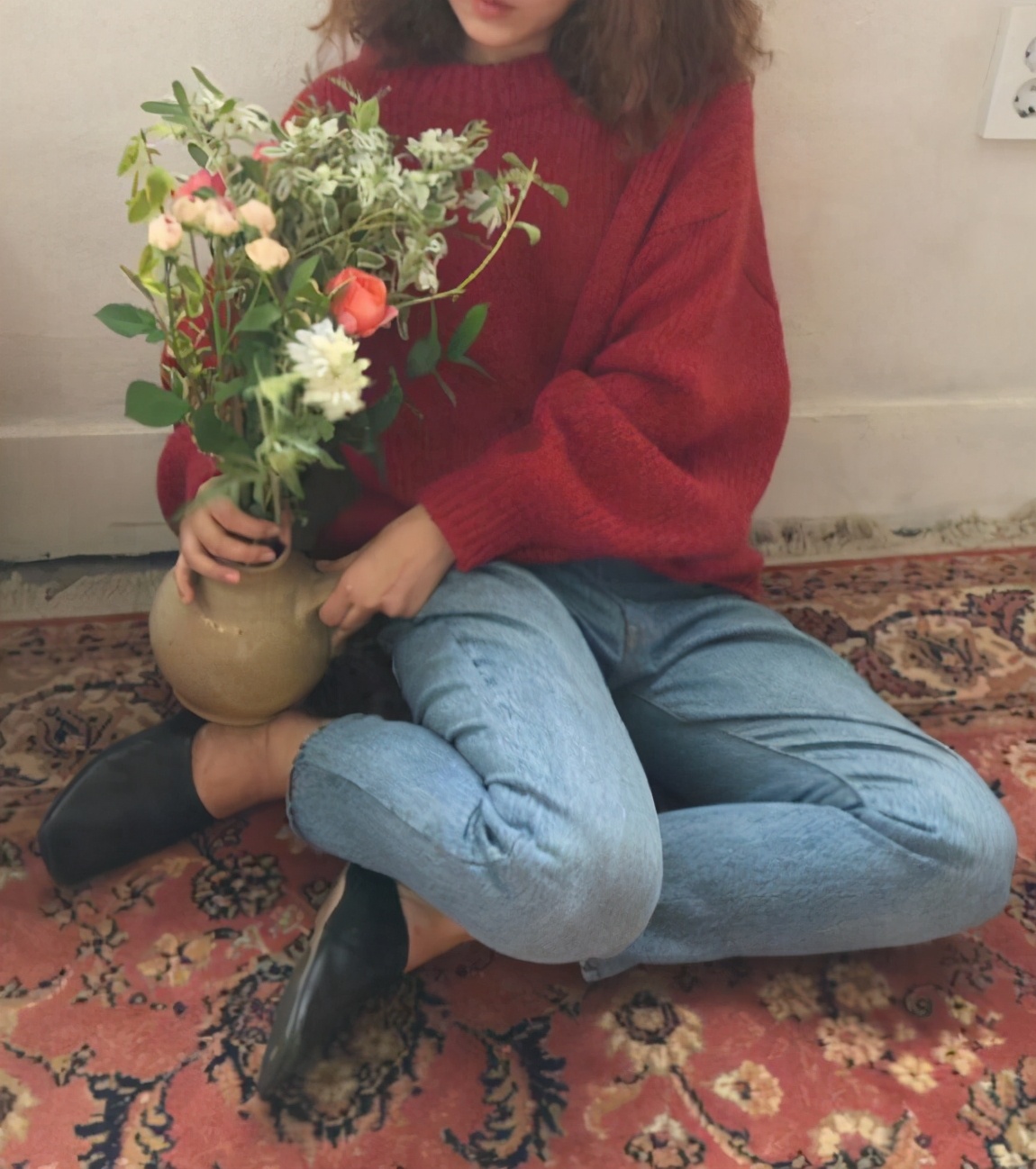 韩国博主100种穿搭,韩系吊带碎花叠穿