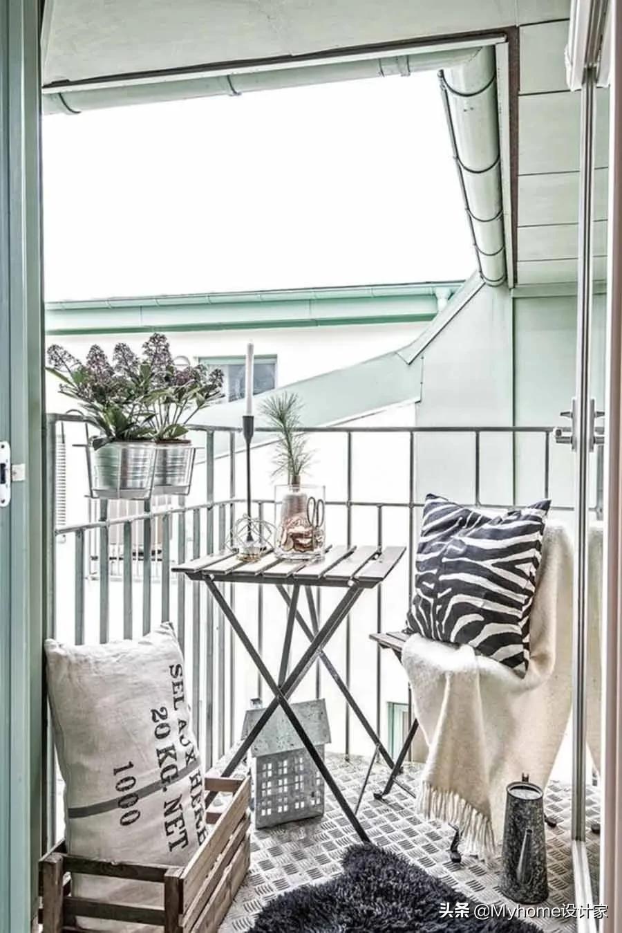 设计师家高颜值阳台极简设计,不靠墙大阳台怎么设计