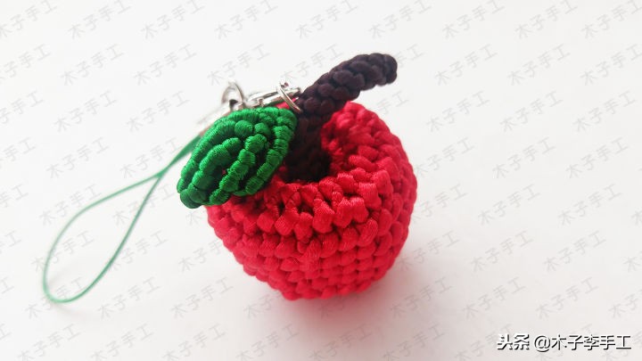 立体苹果的编织方法,小苹果的手工编法教程