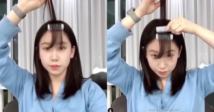 整理刘海,刚软化的刘海太服帖了怎么办