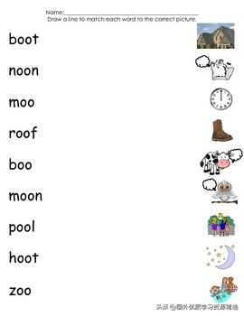 自然拼读oo的练习,自然拼读人教4年级