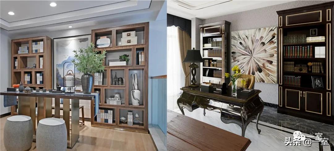餐厅书房一体设计,书房客房一体设计