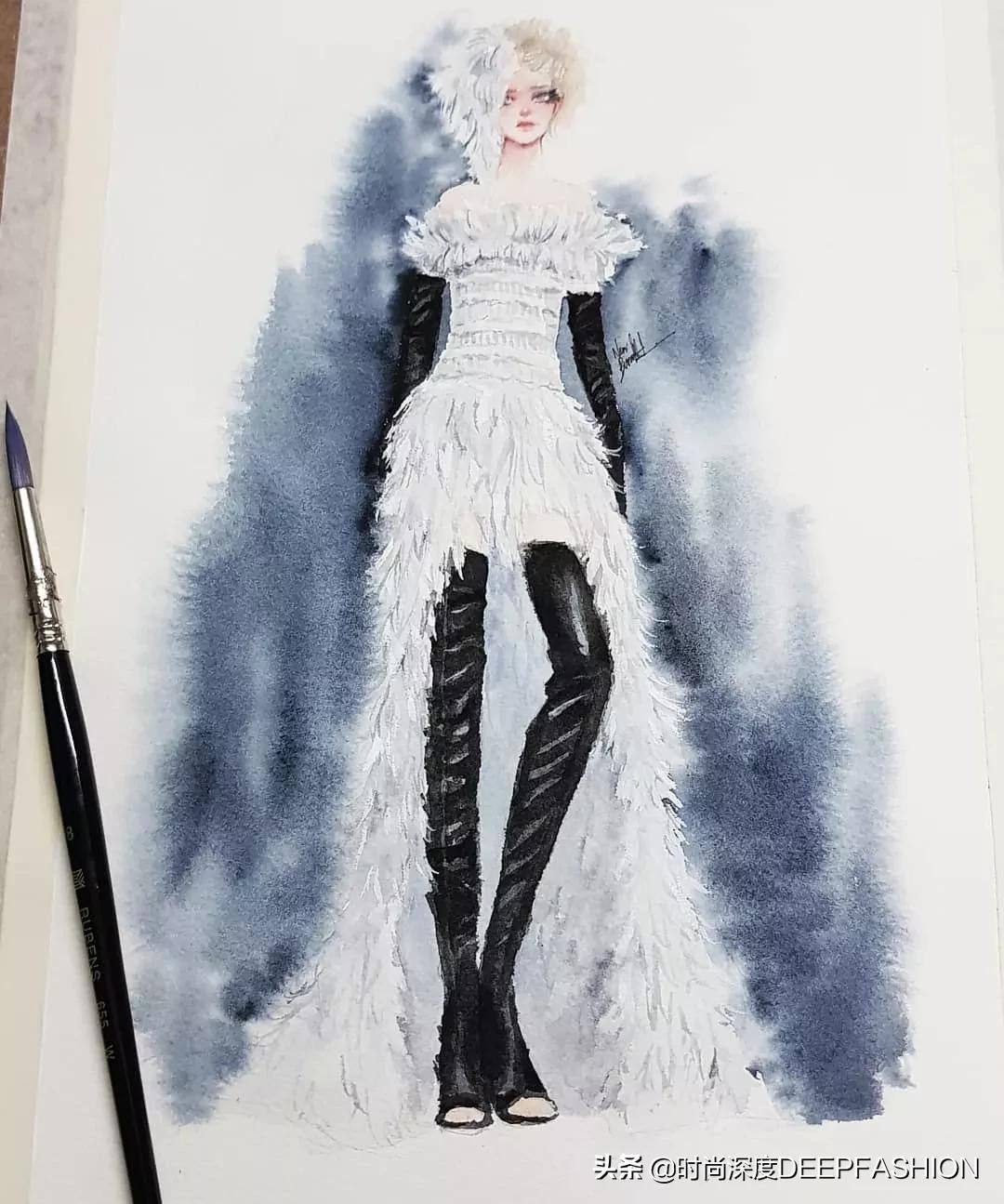 服装设计图三张,服装设计系列效果图