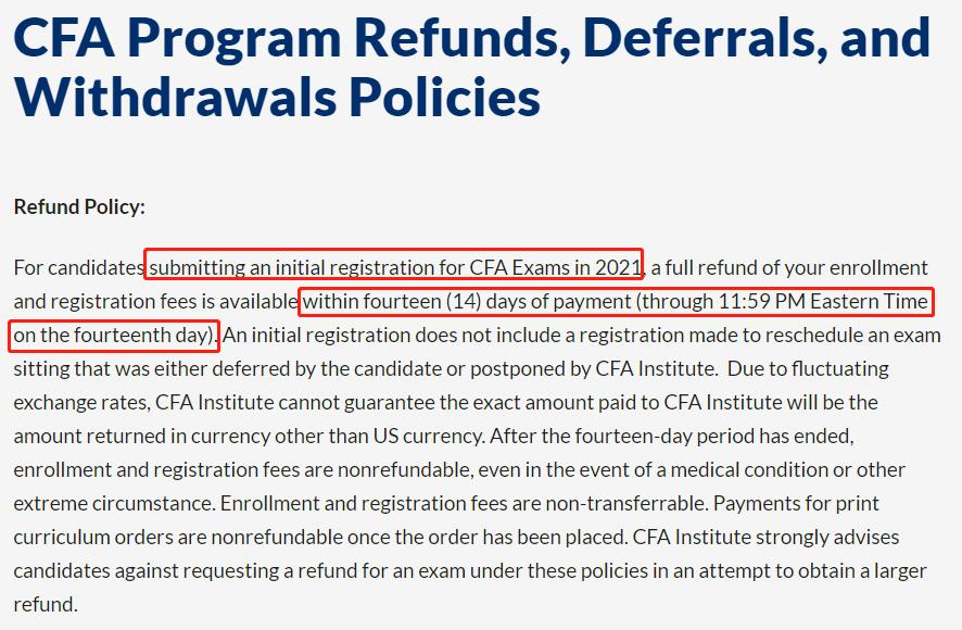 协会官宣：CFA考试被延期两次的全额退款申请通知