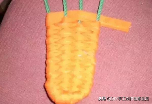 布条线桃花拖鞋编织教程,旧布条编拖鞋方法