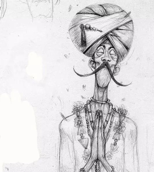 画动漫人物黑白插画素描,超级可爱的素描画