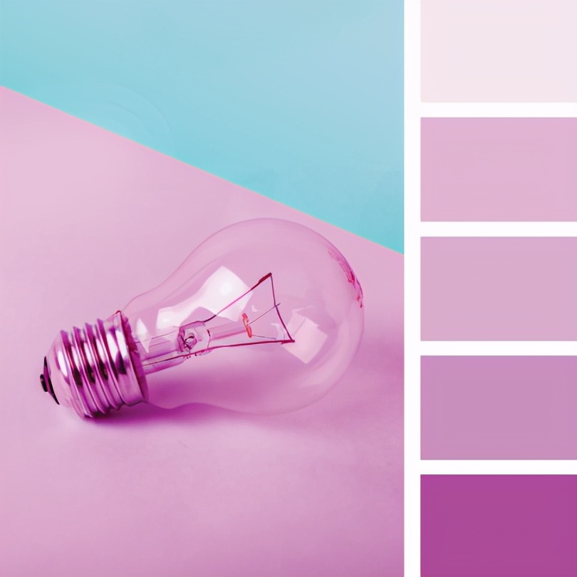 最佳紫色配色,柔和颜色搭配表及效果图片