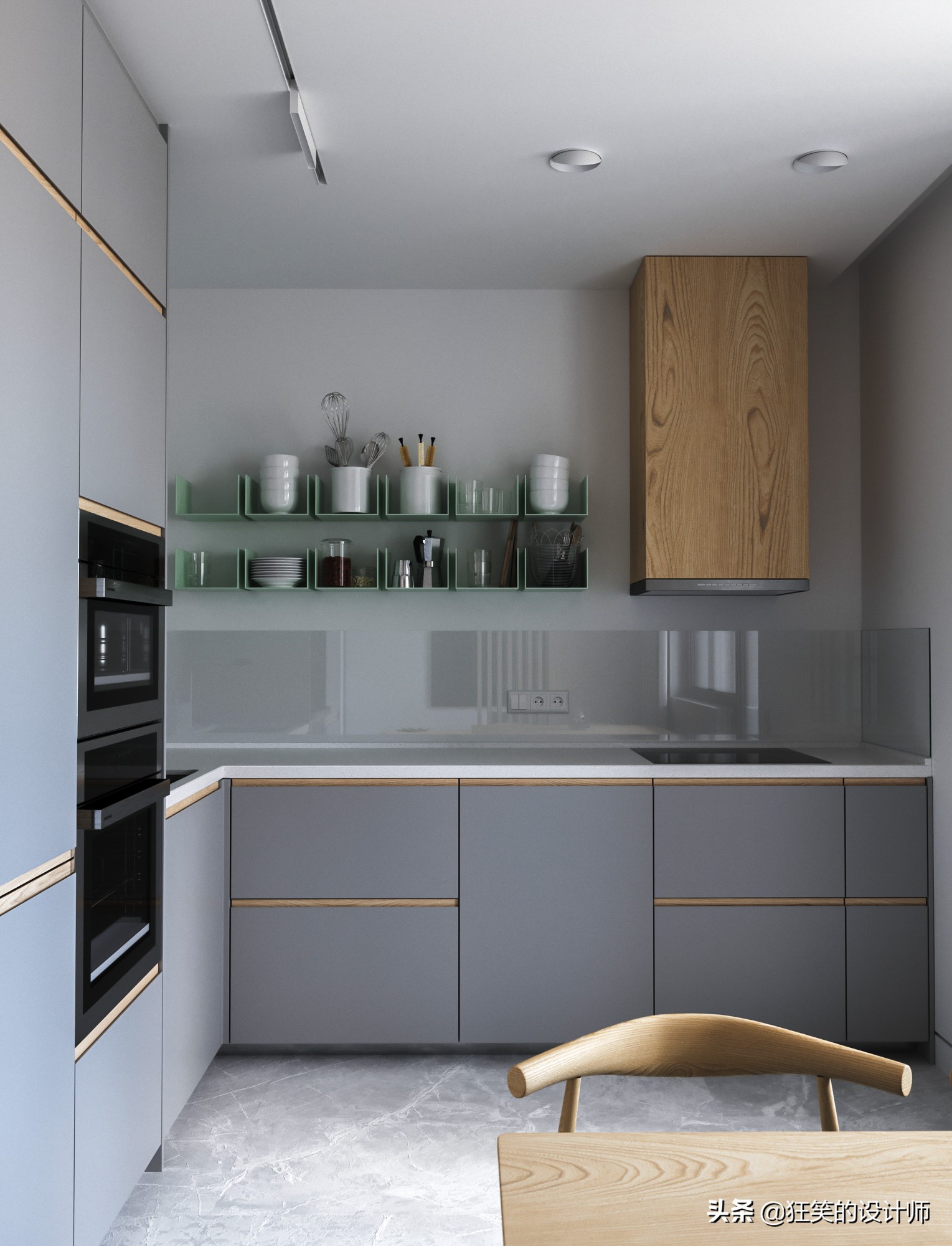 45平两居室设计效果图,45平米打造两室一厅