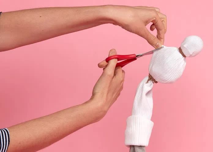 儿童手工制作袜子布偶,丝网袜手工制作小鸟图片