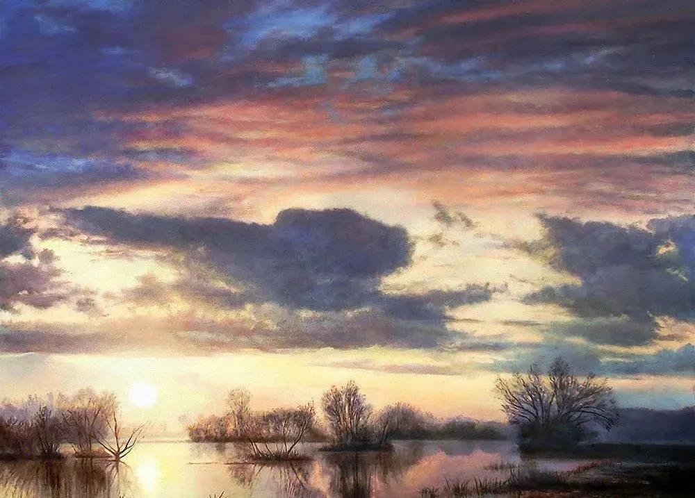 世界著名大师花卉油画,油画漂亮风景画