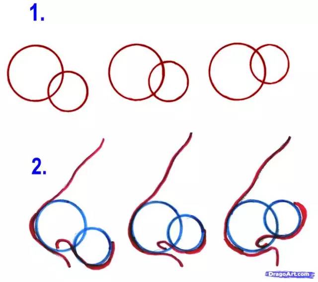 美术资料大全,大象的鼻子简单画法