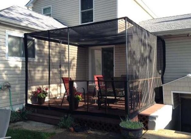 学学外国人露台从不做封闭阳光房，拉一层黑网能隔热，可拆卸