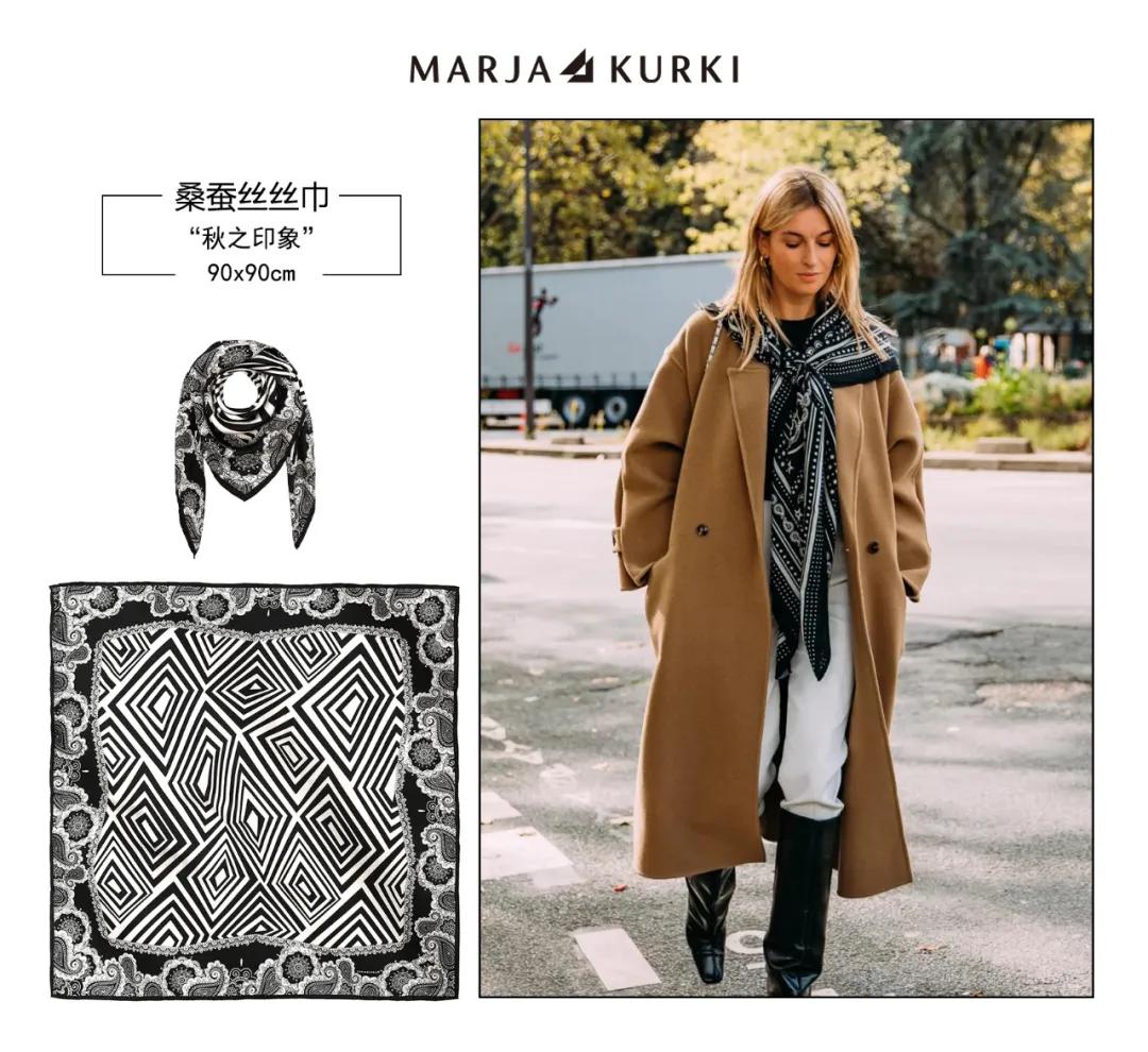 一条方丝巾怎么穿出时尚,素色丝巾的系法大全简单又好看