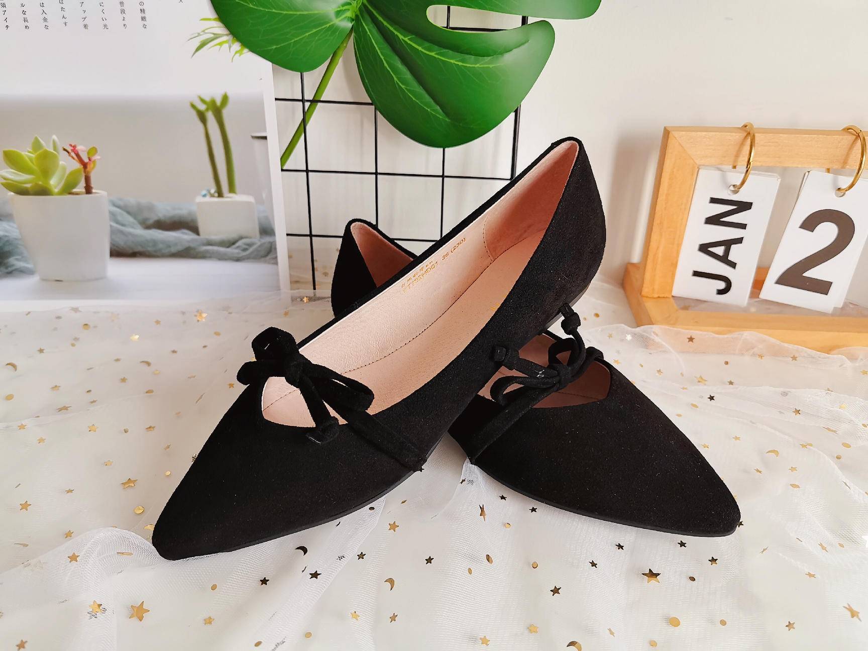 软底蝴蝶结单鞋高级感百搭鞋子,浅口百搭豆豆鞋蝴蝶结