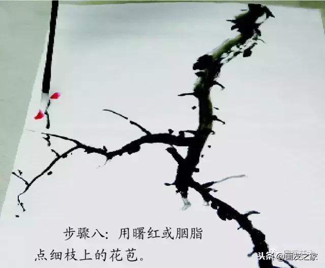 董寿平国画梅花老树干的画法,国画梅花花瓣的画法视频教程