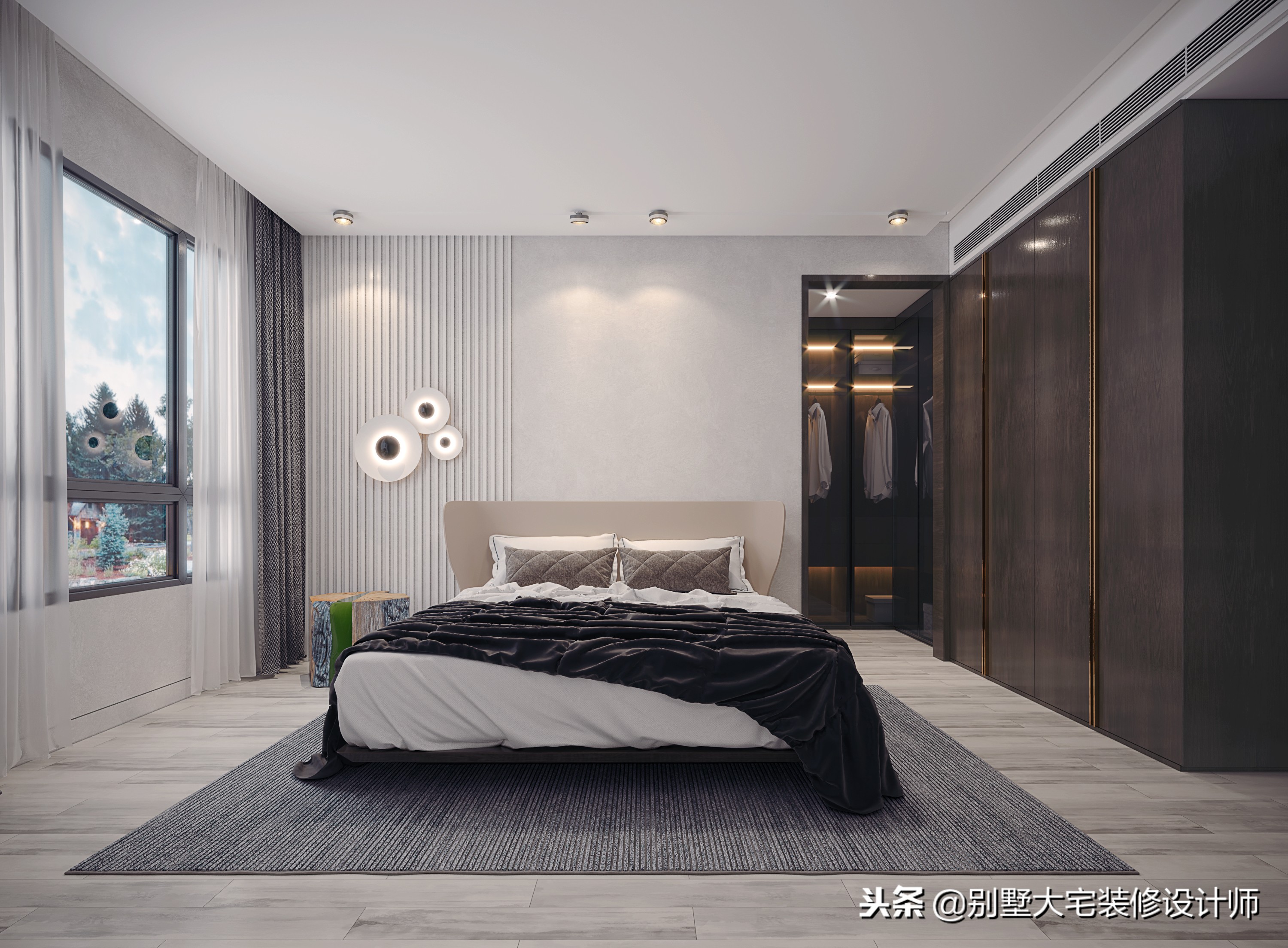 万科经典复式装修效果图,现代别墅装修万科