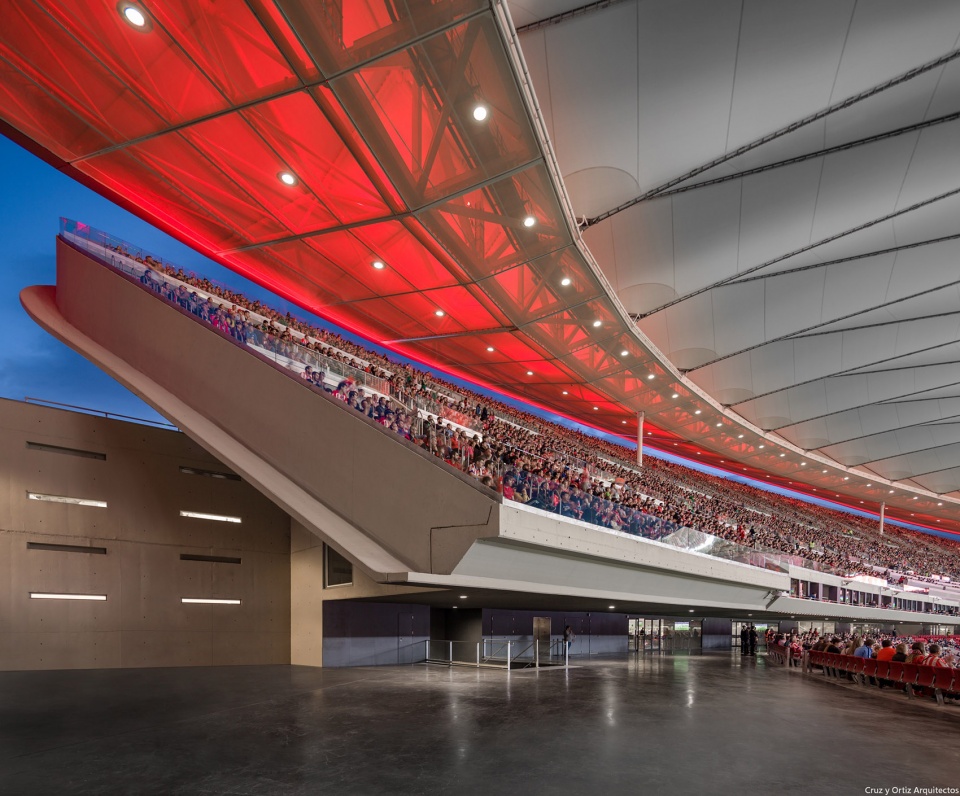 马德里竞技万达大都会球场外观,马德里竞技足球俱乐部