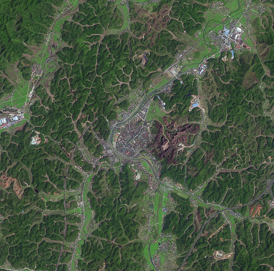 “吉林一号”太空视角,看中国*产党共**百年红色足迹