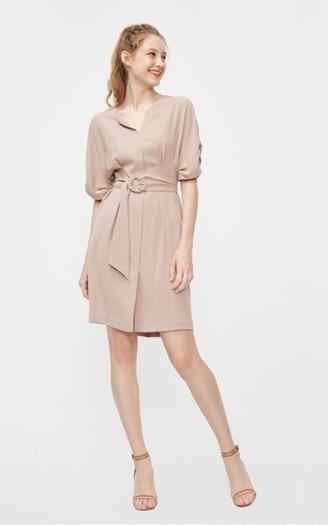 气质系带连衣裙,气质系带收腰连衣裙