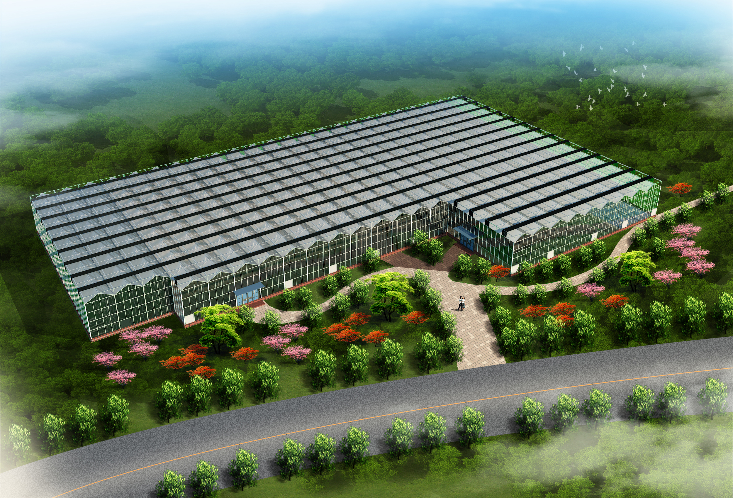 智能玻璃温室大棚一平方要多少钱,草莓连栋玻璃大棚造价多少钱一平