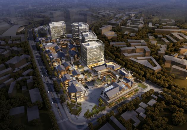 现代风格商业街设计说明,藏式商业街建筑风格效果图