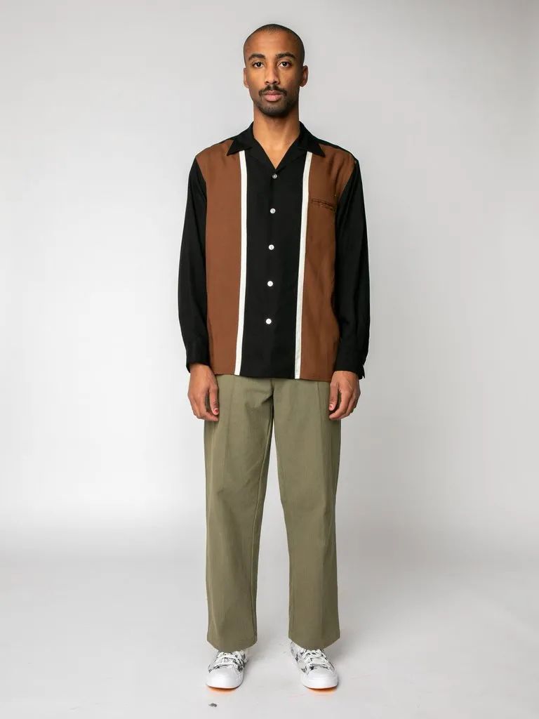 日系复古长袖衬衫,复古绣花领长袖