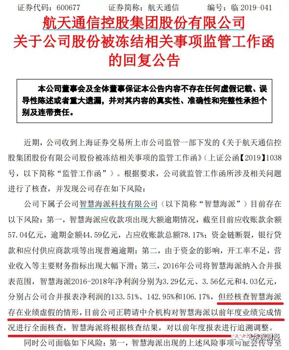 航天通信财务造假了吗,航天通信70亿财务造假案背景信息