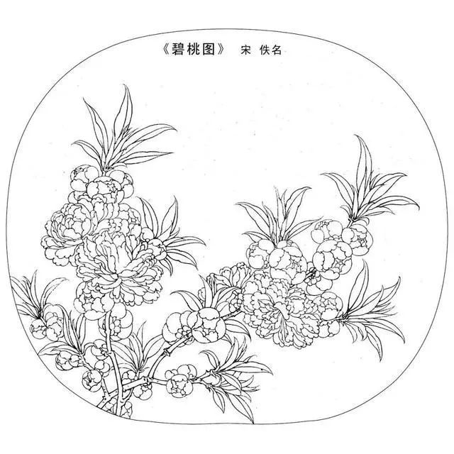 工笔白描底稿高清大图,宋人工笔画白描图片