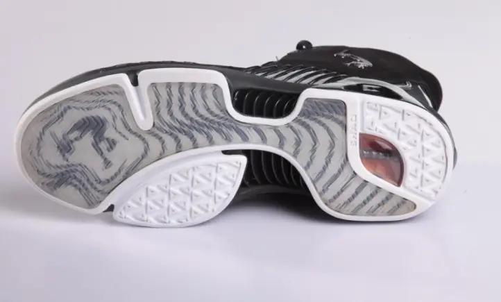 奥尼尔shaq系列篮球鞋白底黑皮面,奥尼尔自创shaq球鞋