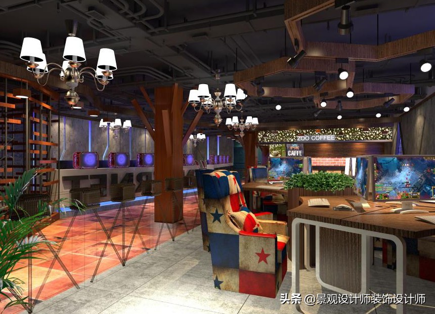 网咖设计效果图,网咖设计图哪找