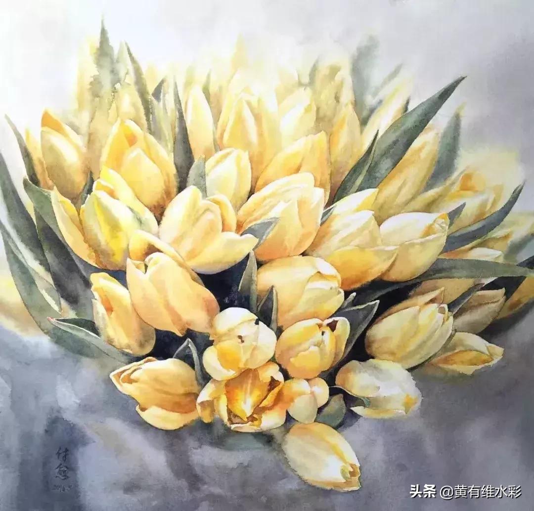 小清新水彩画玫瑰花,水彩画雨中玫瑰