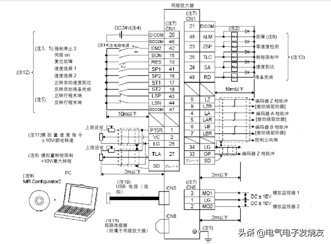伺服驱动器速度控制如何接线,伺服驱动器三种控制模式