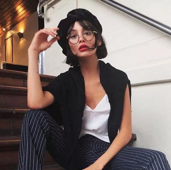 可盐可甜短发女生超a系穿搭,韩系风可盐可甜短发超美造型