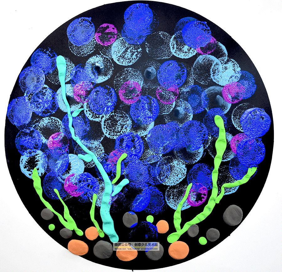 幼儿园美术创意画灯笼鱼,灯笼鱼儿童画创意