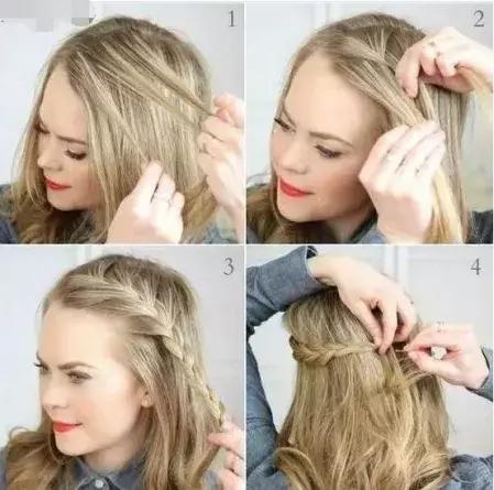 短发编发简单款好看教程图片,短发编发简单款好看步骤