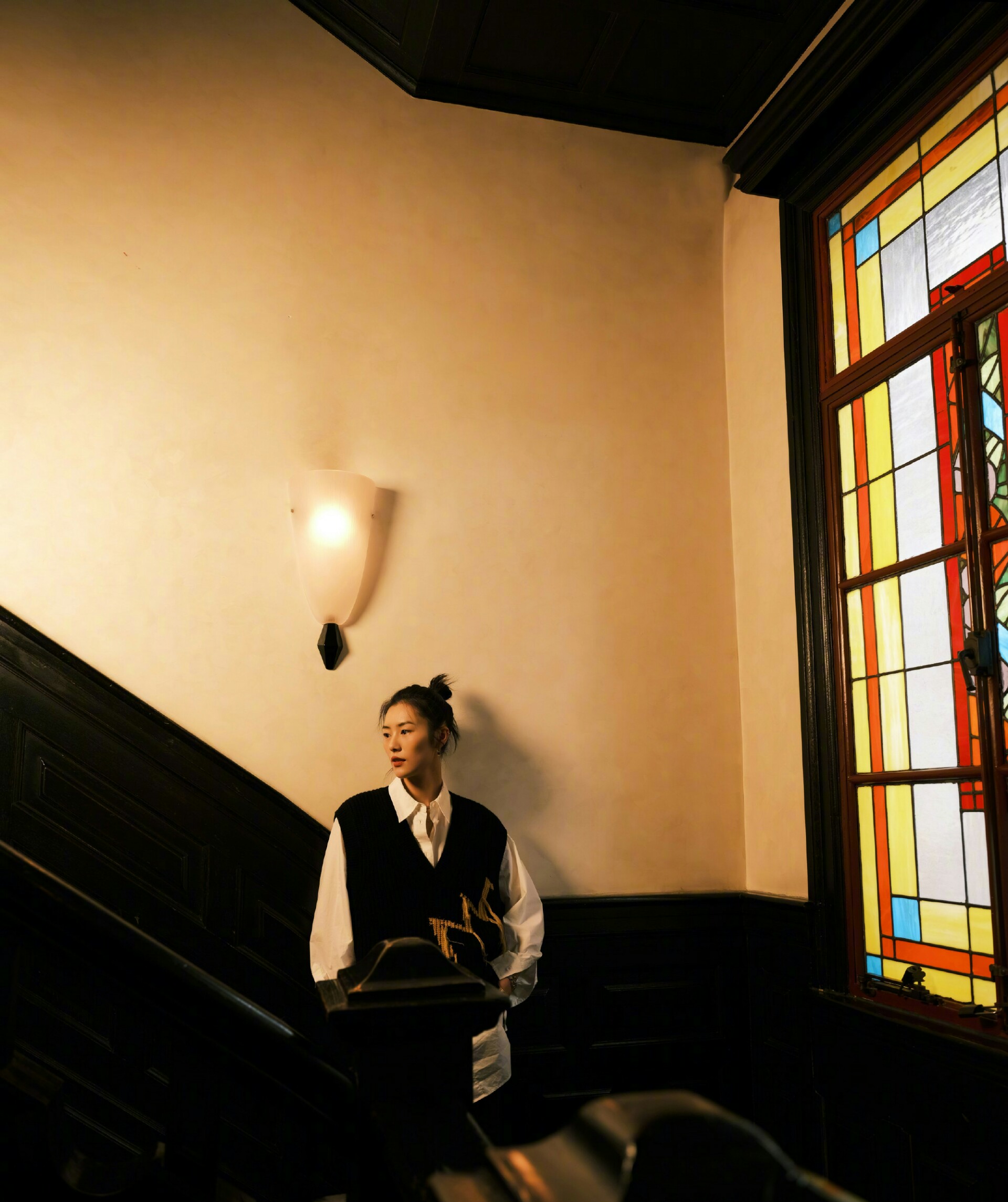 刘雯羊羔绒外套搭配女,刘雯冬季外套怎么搭配