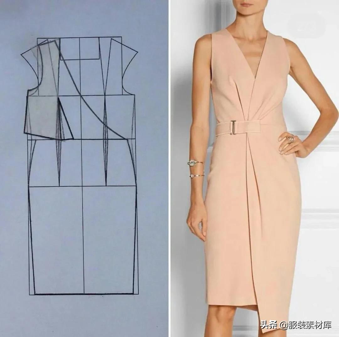 超简单的款式图,时尚法式图纸