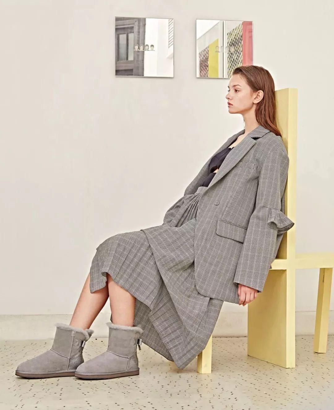 ugg加厚雪地靴不跟脚,ugg经典款中腰雪地靴怎么搭配