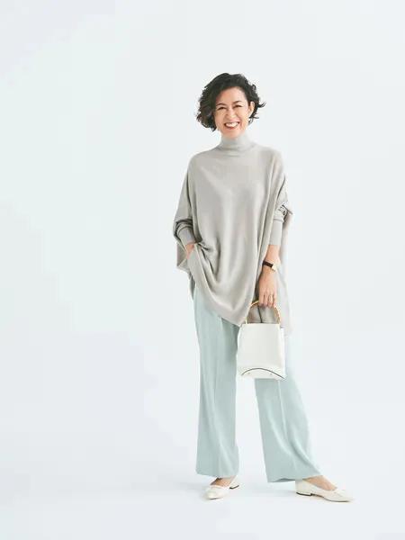 看这位45+日本博主的时尚穿搭，有一种由内而外散发的自信张扬