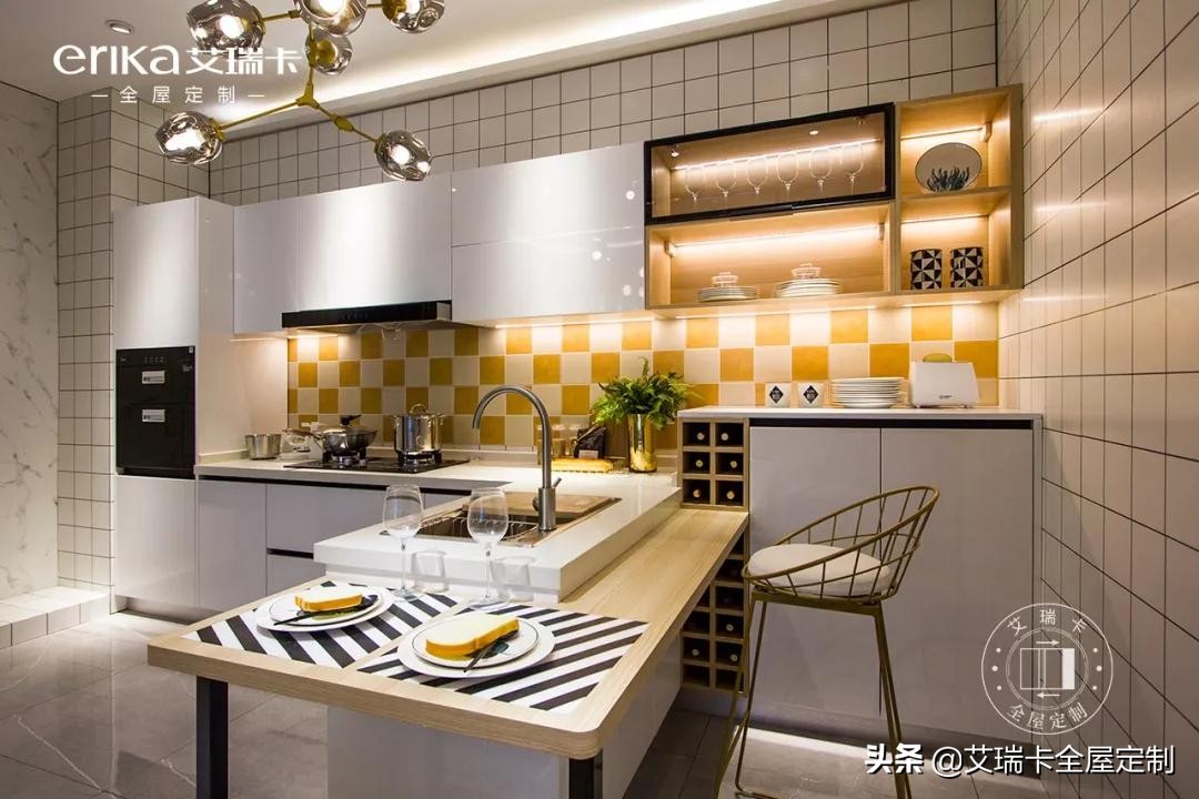 厨房橱柜设计绿色法式,高端橱柜设计整装设计