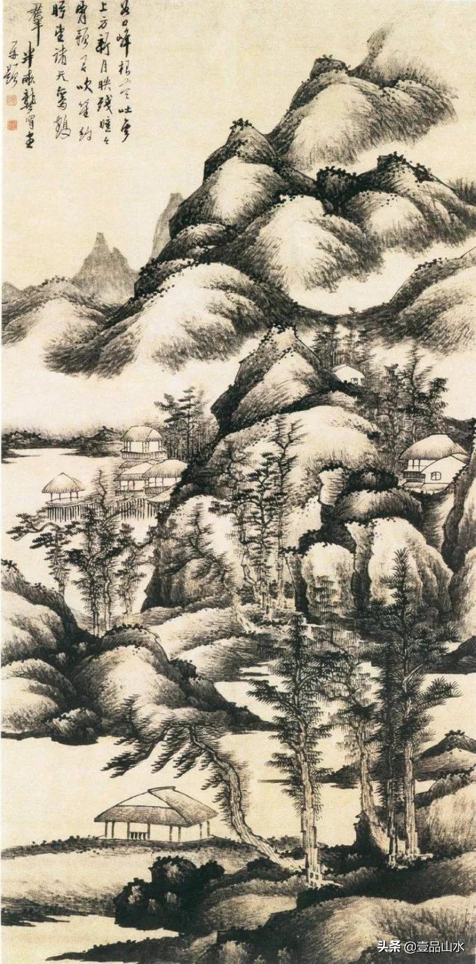 最真实的国画山水画,当代国画山水中的点景人物