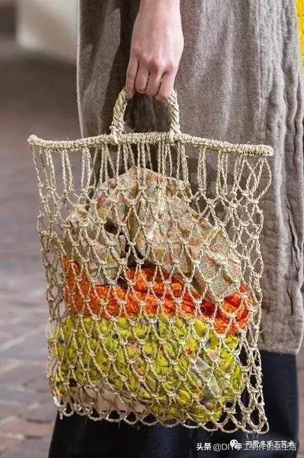 挂式收纳网袋钩织,钩织各种购物网袋收纳神器教程