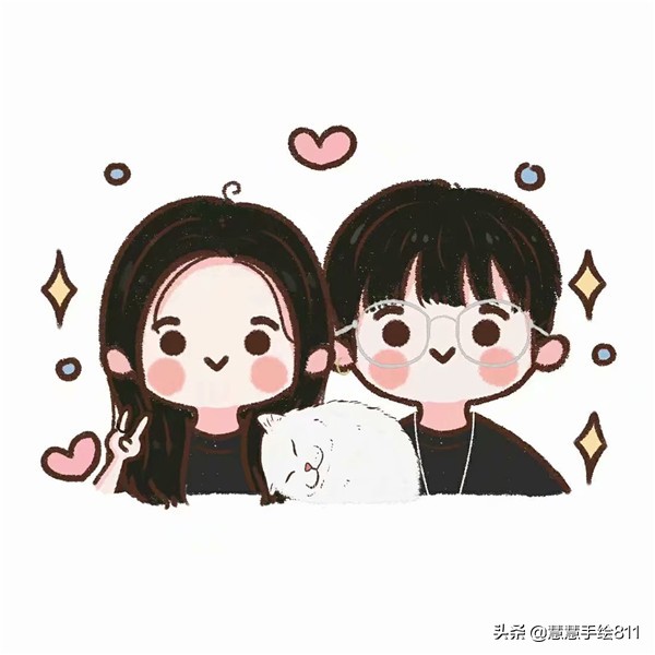 卡通头像女生简单可爱图文,卡通手绘可爱头像女生