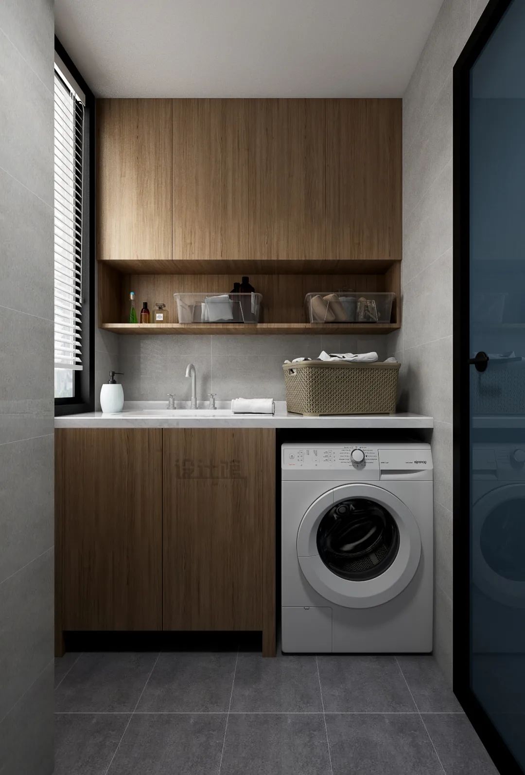 没有阳台洗衣机放哪里最适合,洗衣机除了放洗手间还可以放哪