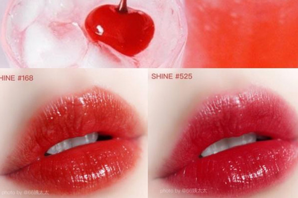 兰蔻525小樱桃试色,兰蔻525和196套装